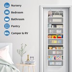 Topika - 5 Tier Over The Door Hanging Organizer, 10 Large Storage Pockets