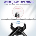 Topika-Nail Clippers Set 2pcs, Wide Jaw Heavy Duty Stainless Steel Cutter