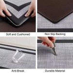 Topika Anti Fatigue Kitchen Mats 2pcs, Cushioned Non-Slip Floor Rugs, grey