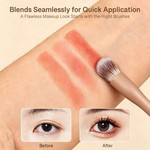 Topika 4-in-1 Magnetic Makeup Brush Set with Storage Pouch