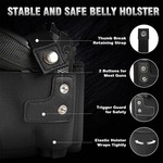 Topika Tactical Belly Band Holster, Concealed Carry Waist Belt, Zipper type