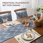 Topika - Placemats Set of 6, PU Table Mats, 43x30cm, Waterproof & Oil-Proof