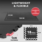 Topika - Interlocking EVA Soft Foam Floor Mats, Home Gym Mat & Exercise Mat