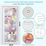 Topika Stuffed Animal Storage Over Door Hanging Organiser with Mesh Pockets