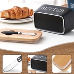 Topika - Bread Box Set With Butter Dish, Tea Canister & Free Butter Scraper