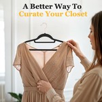 TopikaHome Velvet Non-Slip Heavy Duty Hangers, Metal Hooks