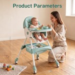 Topika 2-in-1 Baby High Chair, Foldable Feeding and Rocking Seat