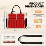 Topika Large Capacity Lunch Cooler Bag Tote Lunch Bag &Compartment Design