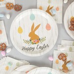 Topika - 80Pcs Easter Paper Plates Disposable Dinnerware Bunny & Egg Design