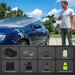 Topika - Cordless Pressure Washer 21V Car Washing Water Gun 0.85MPa