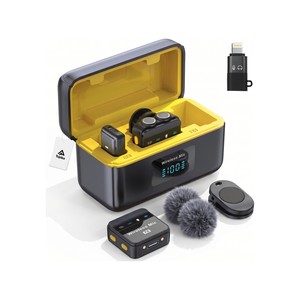 Topika Wireless Microphones, Mini Wireless Microphone for iPhone & Android