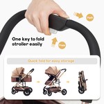 Topika Baby Stroller 2-in-1 Foldable Baby Pram for Kids 0-36 Monthes