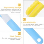 Topika Baby Bottle Brush Set, Silicone Nipple & Straw Brushes, 6 Piece