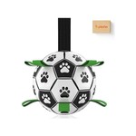 Topika Interactive Dog PU Soccer Ball Toy with Straps, Indoor & Outdoor