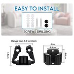 Topika - Wall Mounted Broom and Mop Holder, 4pcs Heavy Duty Tool Rack