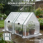 Topika - Mini Greenhouse 180 x 90 x 90cm with Frame White