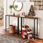 Topika Narrow Console Table 75×24×75cm, Compact Entryway & Side Table