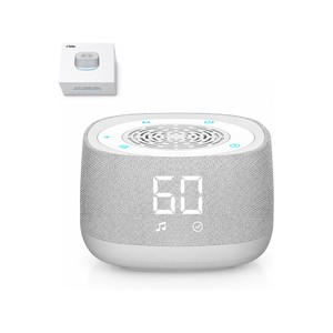 Topika White Noise Baby Sleep Machine with Clock & Night Light