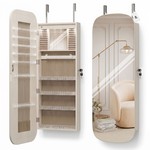 Topika - Jewellery Cabinet With Mirror LED Wall Mounted Lockable