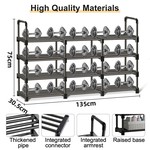 Topika 4-Tier Adjustable Metal Shoe Rack, Shoe Storage Organizer