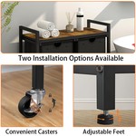 Topika 135L Laundry Sorter with Removable 2 or 3 Hampers, Rolling