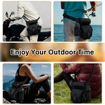 Topika Tactical Leg Bag for Men - Waterproof Thigh Bag with Bottle Holder