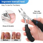 Topika - Thick Nail Clippers Set, Fingernail & Toe Nail Clipper for Seniors