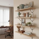 Topika Floating Shelves Brackets Stainless Steel Concealed Support 8Pcs Set