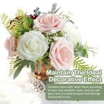 Topika Artificial Flowers 25pcs Foam Roses with Stems for wedding & decor