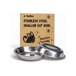 Topika Non-Slip Stainless Steel Cat Food Bowls Whisker Friendly