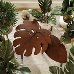 Topika - Nesting Coffee Table Set Pine Wood Palm Leaf Coffee Table 2 Set