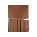 Topika Placemats 6Pack Faux Leather Table Mats 43x30cm Waterproof Oil-Proof