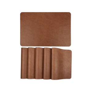 Topika Placemats 6Pack Faux Leather Table Mats 43x30cm Waterproof Oil-Proof