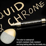 ZEYAR - Golden Liquid Chrome Metallic Marker, Double Tip (0.8mm & 2.5mm)