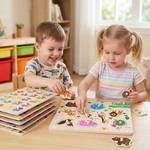 Topika Matching Puzzles For Toddlers 6 Pieces Educational Wooden Puzzles