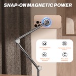 Topika - Magnetic Phone Stand Desk With Long Arm Clamp For Phone & Tablet
