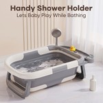 Topika Foldable Baby Bathtub with Thermometer & Cushion for 0-36 Monthes