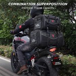 Motocentric 50/60L Waterproof Motorcycle Tail Bag, Rear Seat Travel Luggage
