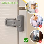 Topika Refrigerator Door Lock 2 piece Mini Automatic Refrigerator Lock