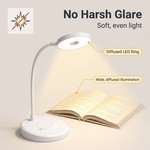 Topika - Rechargeable Desk Lamp With Phone Holder, Touch Dimmable LED Lamp