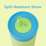 Topika-350ml Kids Stainless Steel Water Bottle + Spill-Resistant Straw