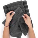 TopikaHome-8pcs Bath Towels Set, 100% Cotton, 500GSM, Large Bathroom Towels