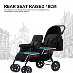Double Stroller for Infants & Toddlers, Compact Foldable Design