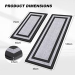 Topika Anti Fatigue Kitchen Mats 2pcs, Cushioned Non-Slip Floor Rugs, grey