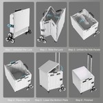 Topika Carts with Wheels Folding Foldable Cart Stair-Climbing Box