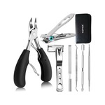 Topika Large Nail Clippers Set,Toenail&Fingernail Clipper Kit for Men/Women