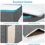 TopikaPet - Foldable Cat Bed with Scratch Pad & Toy, Cozy Indoor Cat House