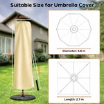 Topika Patio Umbrella Cover Large Umbrella Cover 420D Waterproof Cover
