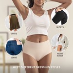Lekkon Women Underwear High-Waist Brief Lady Panties Seamless 3/6 Pack