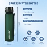 UZSPACE 1L Tritan Plastic Water Bottle Leakproof Sports Bottle BPA Free